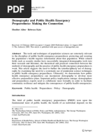 3. Demography and Public Health Emergency