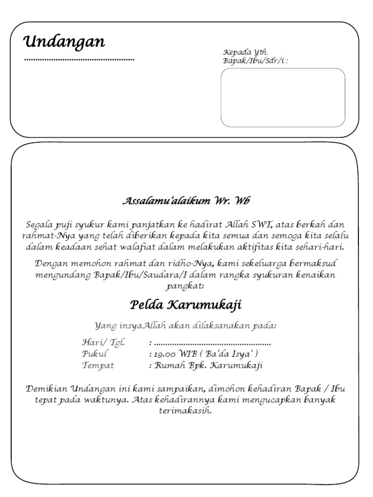 Undangan Pengajian