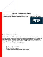 Creating Purchase Requisitions and Purchase Orders Supply Chain Management