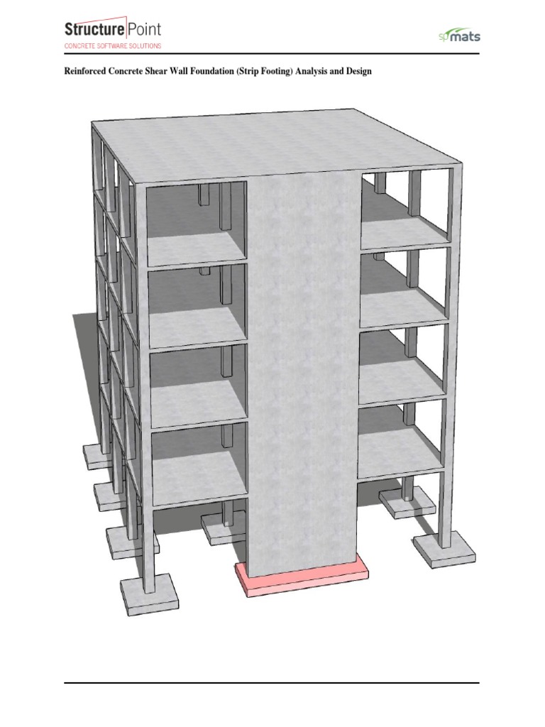 Strip Footing Design for Wall Concrete Building Engineering
