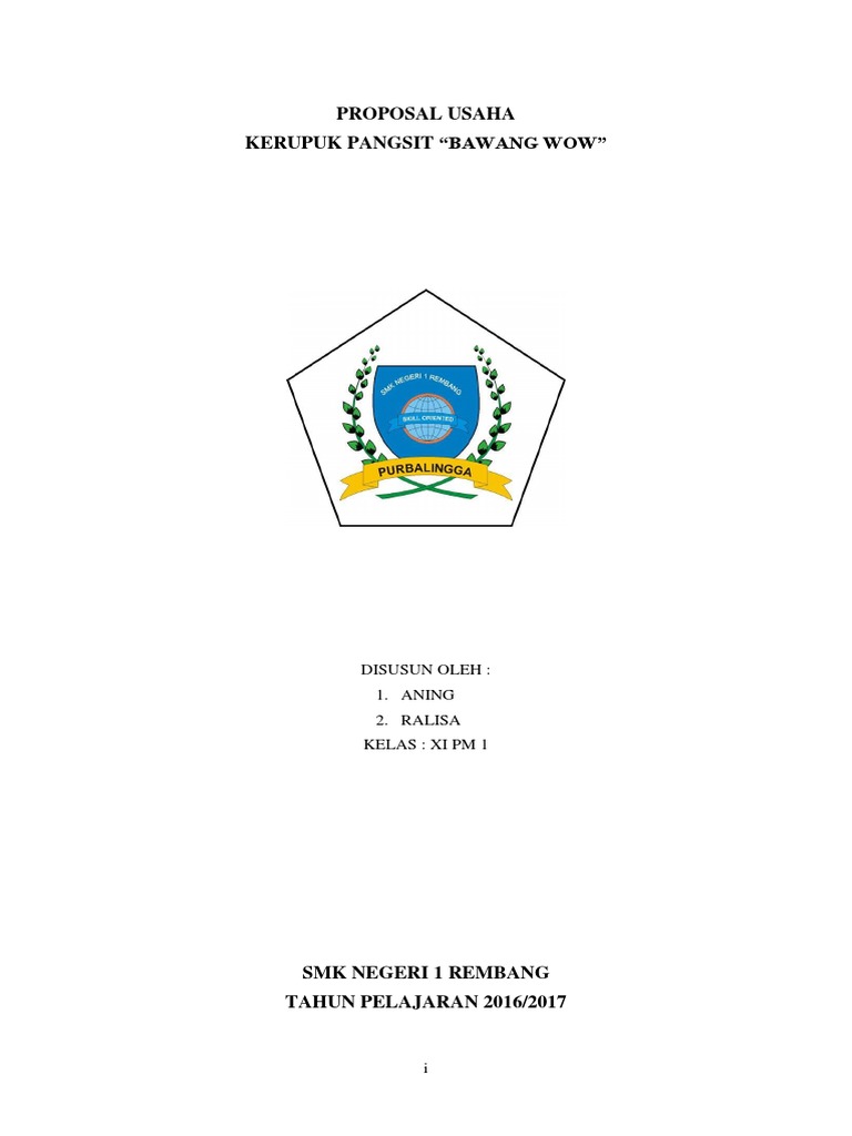Proposal Usaha Kerupuk Pangsit | PDF | Bisnis
