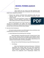 Model Pendekatan Strategi Metode Teknik