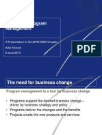 Successful Program Management: A Presentation To The AIPM NSW Chapter Adel Khreich