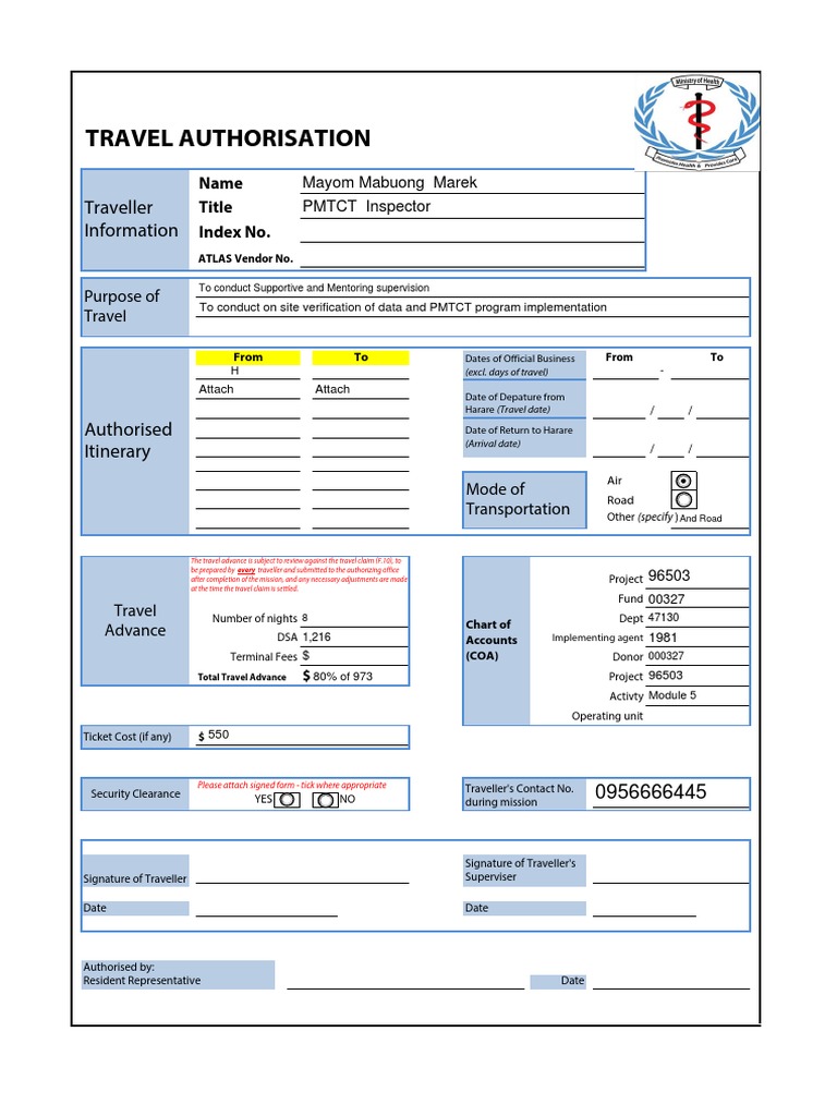 CHFS Travel Voucher Authorization Form | PDF | Government | Business