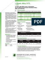 Specification Sheet: Alloy 317L: (UNS S31703) W. Nr. 1.4438