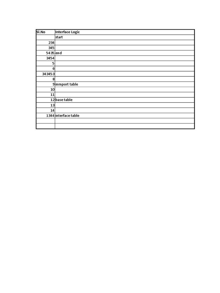 Interface Logic and Table Structure | PDF | Teaching Methods ...