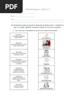 5o Ano Fichas de Revisoes Das Catequeses 1 a 14