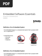 Embedded Software Essentials: Introduction To Embedded Systems