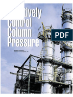 Effectively control distillation column pressure