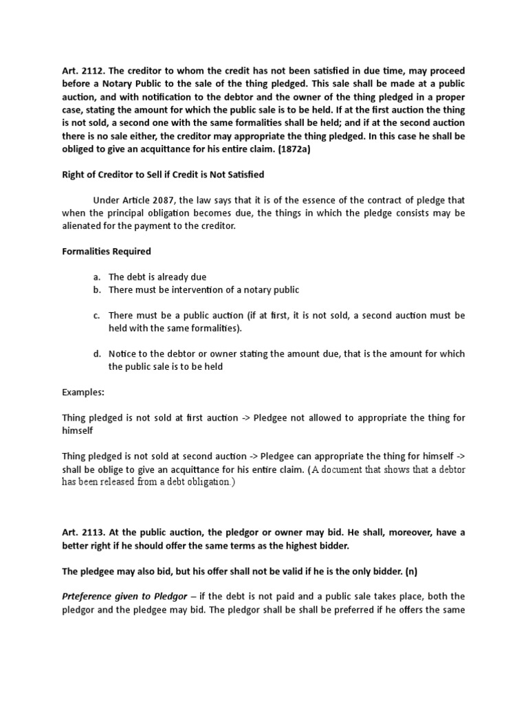 Inputs Art 2112 To 2114 | PDF | Money | Liability (Financial Accounting)