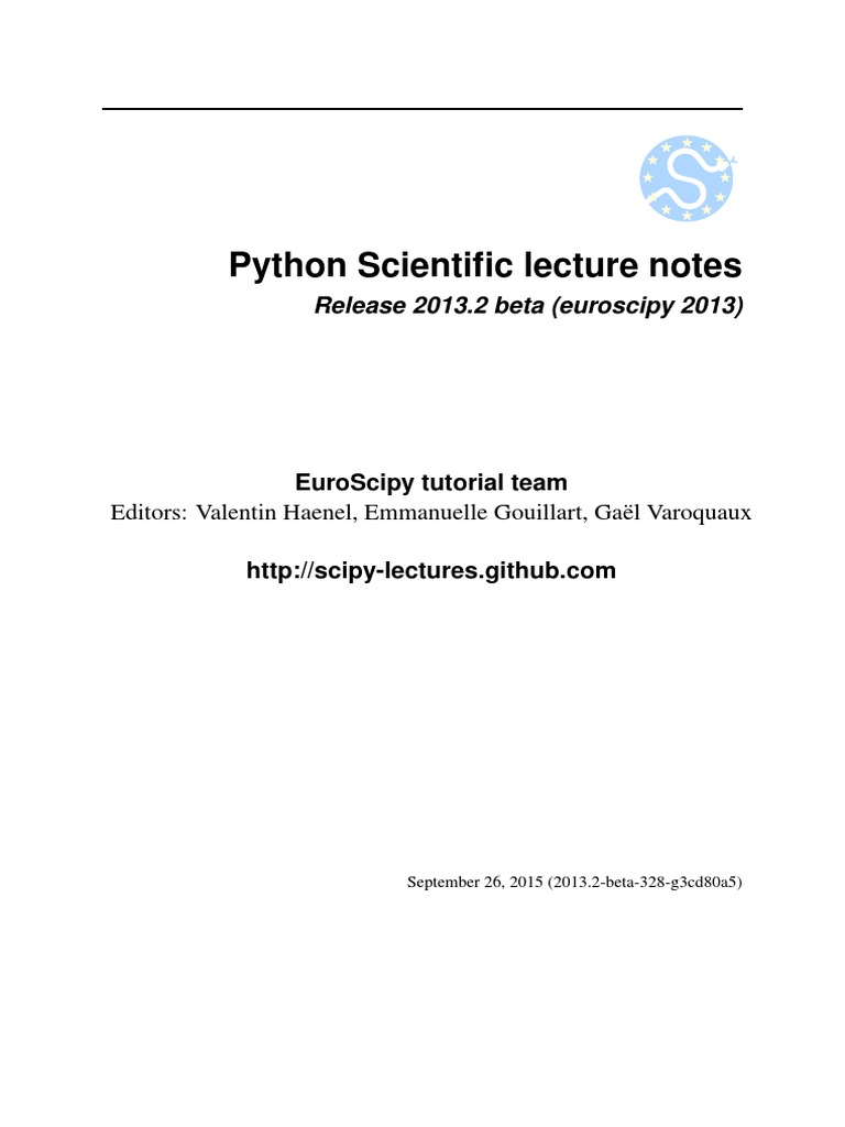 PythonScientific Simple | PDF | Parameter (Computer Programming ...