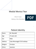 Medial Menisci Tear: Short Case Wahyu Sita Wardani