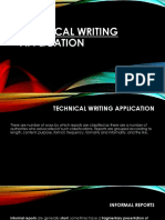 Technical Writing Application Formal and Informal Reports