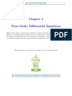 First Order Differential Equations: Dr. Suresh Kumar, BITS Pilani