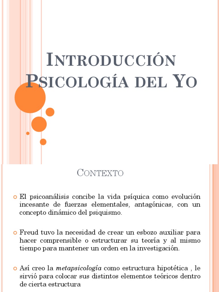 Estructura y funciones del yo en psicología | PDF | Carné de identidad ...