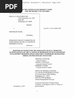 Response Of Intervenor on the House Permanent Select Committee on Intelligence In Opposition To Fusion GPS's Renewed Application For a Temporary Restraining Order