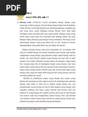 Pemeliharaan Burung Walet Docx