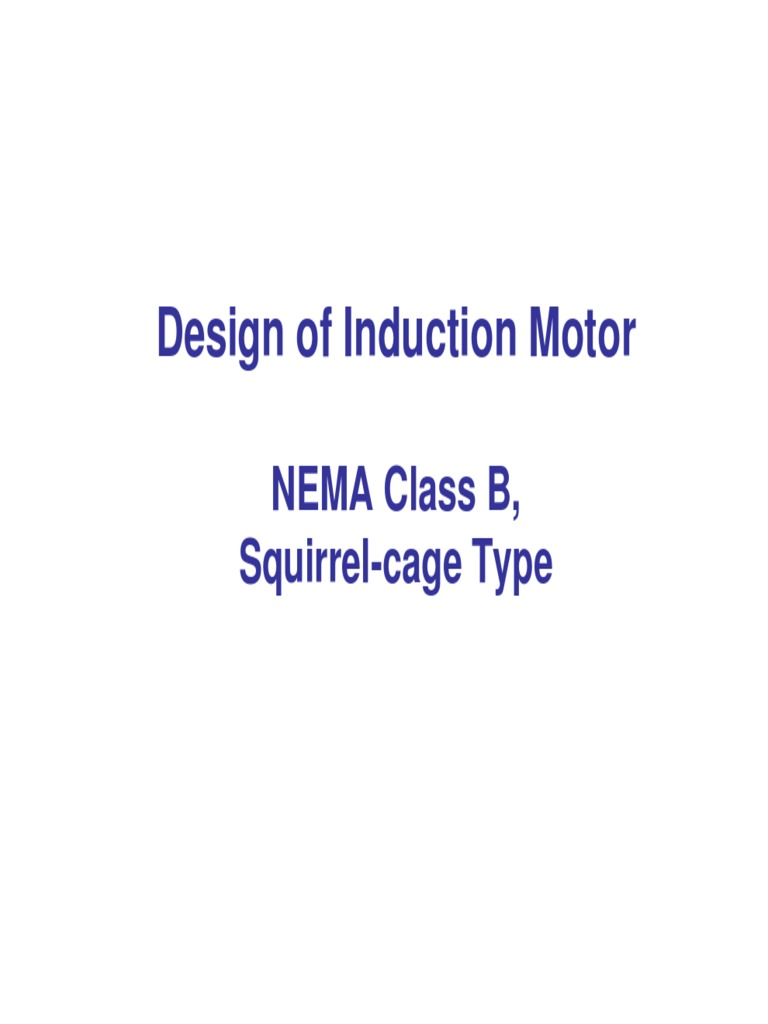21 Induction Motor Design | PDF | Electrical Engineering | Electromagnetism