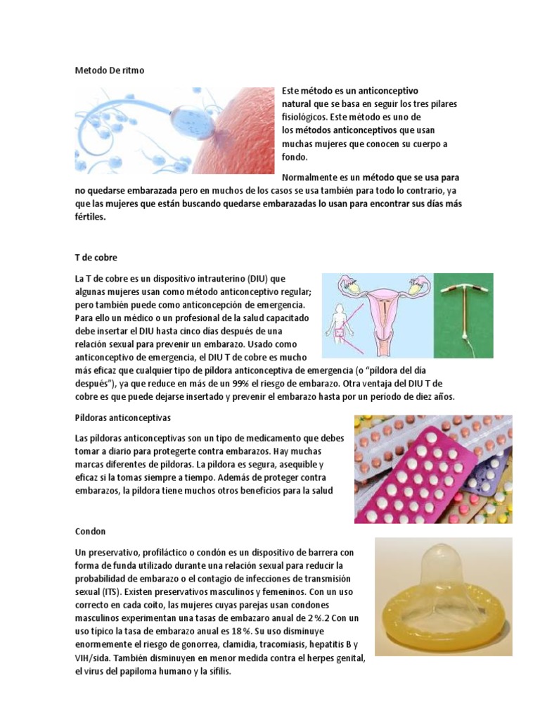 Metodo de Ritmo, Metodos Anticonceptivos | PDF | Control de la ...