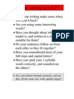Writing Levels Booklet