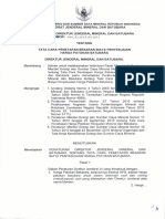 Perdirjen Minerba Nomor 999 TH 2011 Tentang Tata Cara Penetapan Besaran Biaya Penyesuaian Harga Patokan Batubara PDF