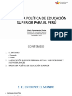 Efraín Gonzales: Hacia una Política de Educación Superior para el Perú