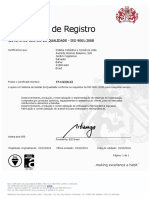 Certificado ISO 9001 Indeba Indústria e Comércio