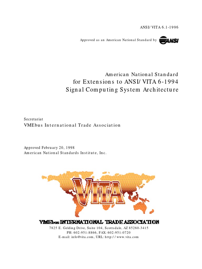 (Computer Hardware Vme) VMEbus Extension To Signal Computing System ...