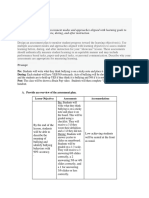 Assessment Plan: TWS Standard