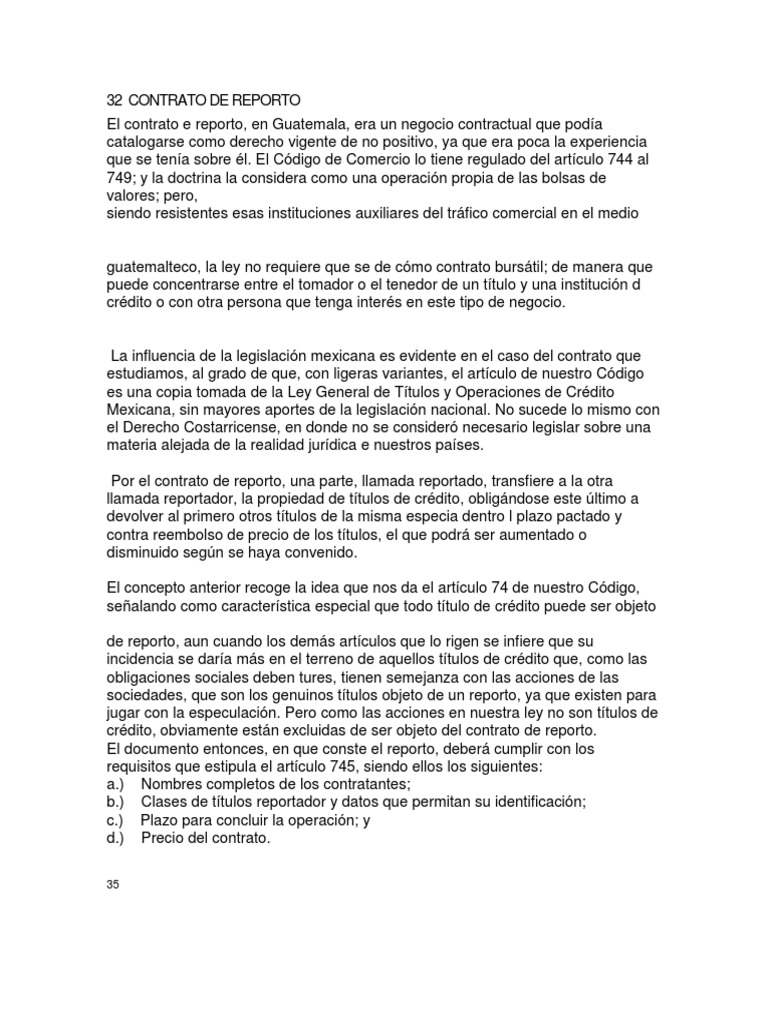 32 Contrato de Reporto | PDF | Reaseguro | Póliza de seguros