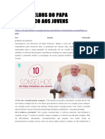 10 Conselhos Do Papa Francisco Aos Jovens