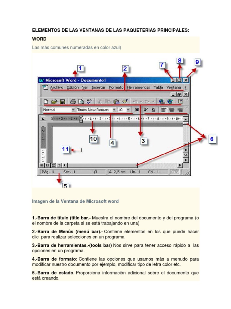 Elementos de Las Ventanas de Las Paqueterias Principales Word, Power Point,  Excel | PDF | Microsoft PowerPoint | Ventana (informática)