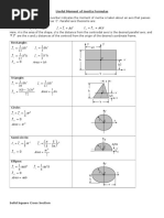 Inertia Formulas