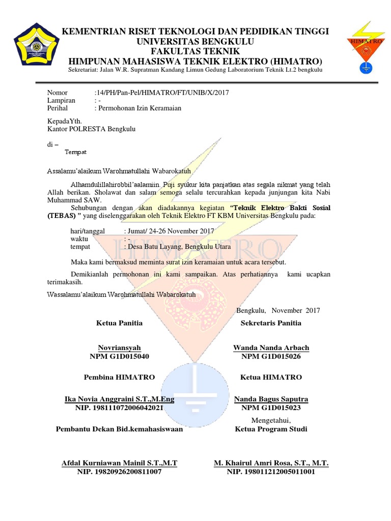 Surat Izin Keramaian Polisi Dan Desa | PDF