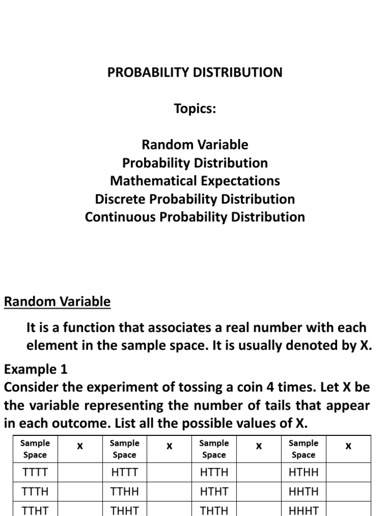 Probability Distribution | PDF | Probability Theory | Probability ...