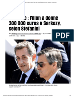 Primaire _ Fillon a Donné 300 000 Euros à Sarkozy, Selon Stefanini - Libération