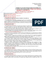 Documento para Formatação de Trabalhos em Formato de Artigo