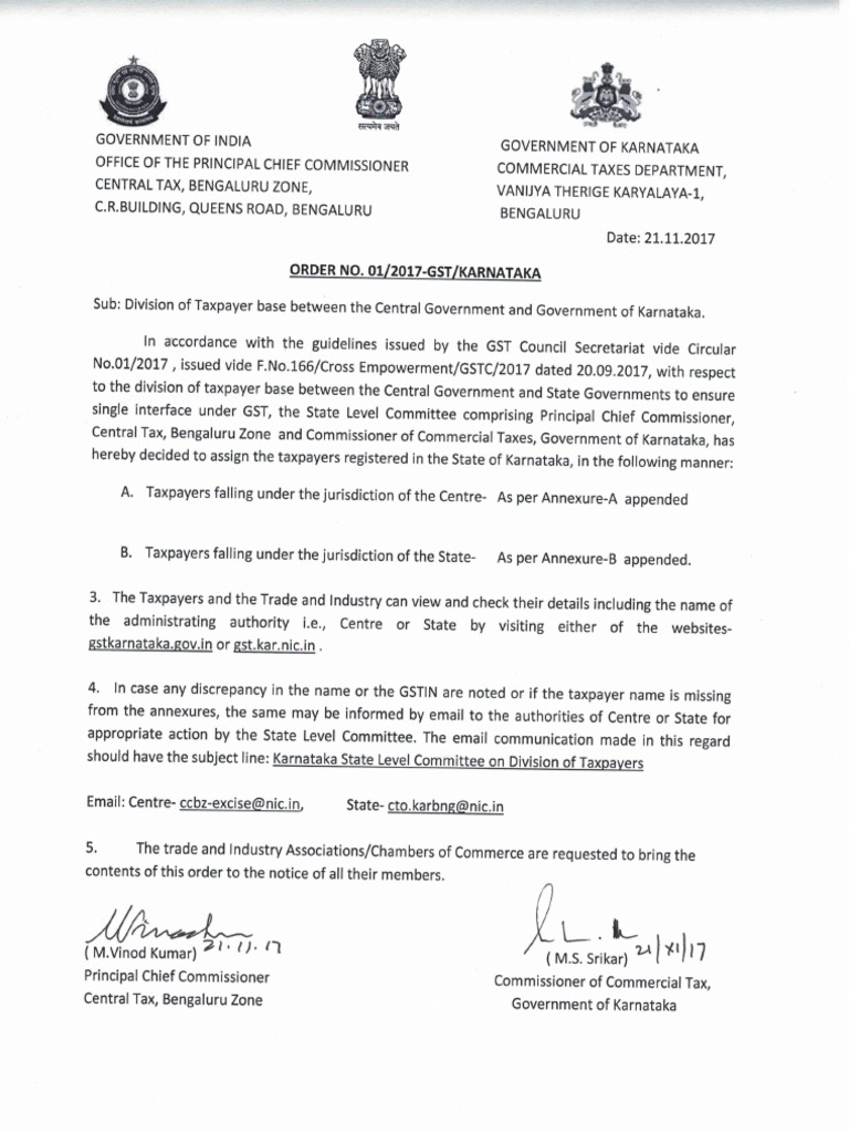 Division Of Assesseee Between Centre And State For Gst Images, Photos, Reviews