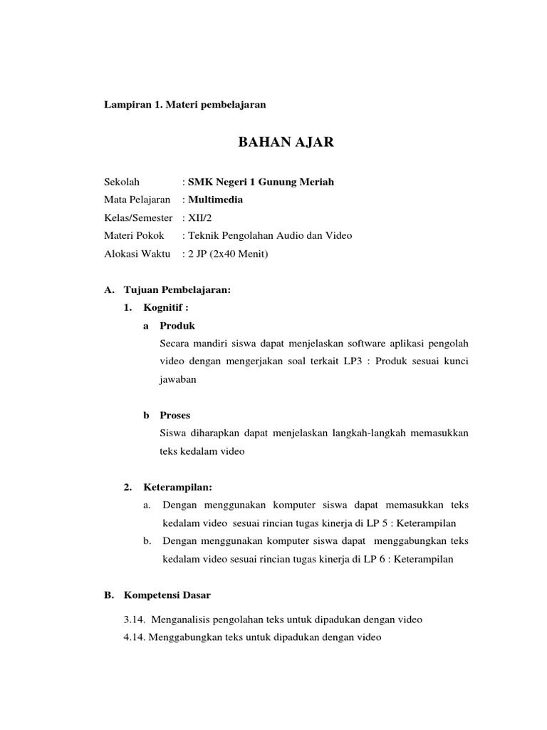 Jawaban Soal Buku Teknik Audio Kelas 12 Semester 1 Seni Soal