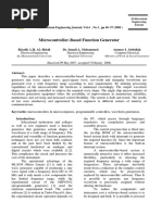 Microcontroller-Based Function Generator: Riyadh A.H. AL-Helali Dr. Ismail A. Mohammed Ammar I. Abdullah