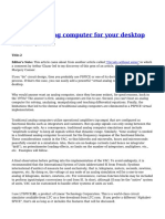 A Virtual Analog Computer For Your Desktop