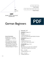 German Beg HSC Exam 2009
