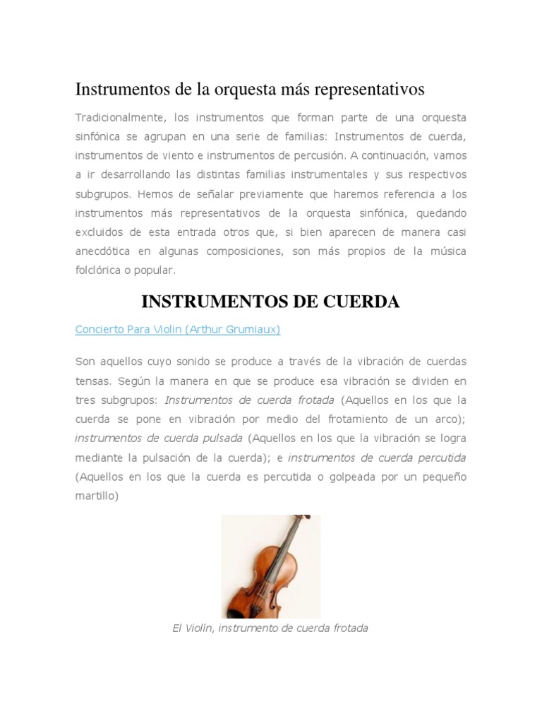 Instrumentos Representativos de la Orquesta | PDF | Clarinete | Saxofón