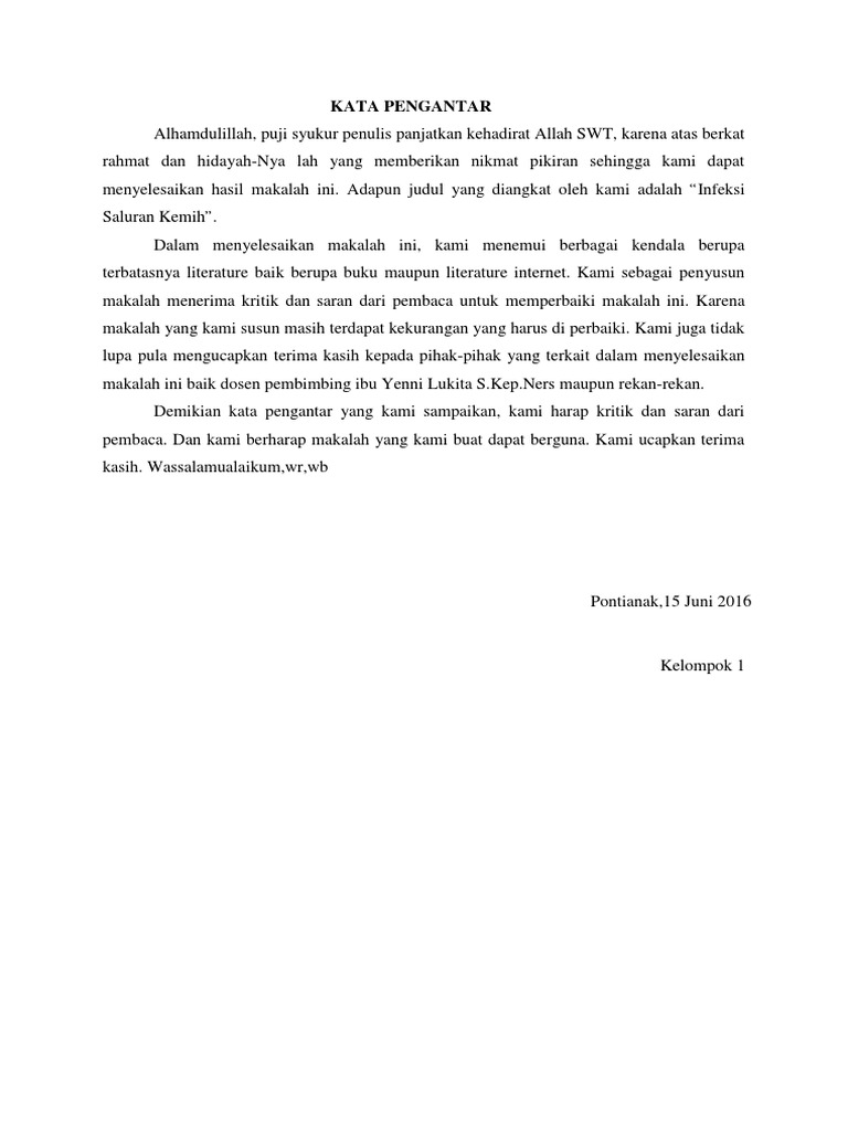 Kata Pengantar Dan Daftar Isi Observasi