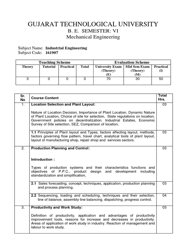 Principles of Industrial Engineering An Overview of the Key Concepts