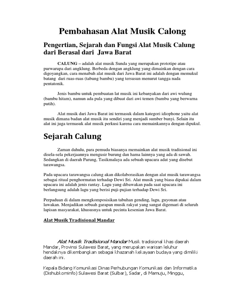 Alat Musik Calung