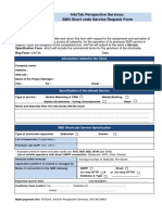 Infotek Perspective Services: Sms Short Code Service Request Form