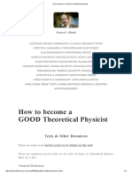 How To Become A GOOD Theoretical Physicist