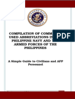 Commonly Used AFP and Philippine Navy Abbreviations