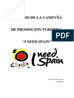 Analisis de La Campaña de Promocion Turistica i Need Spain